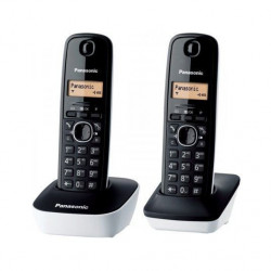 ﻿Panasonic KX-TG1612FRW Duo Téléphone Sans Fil Sans Répondeur Noir Blanc