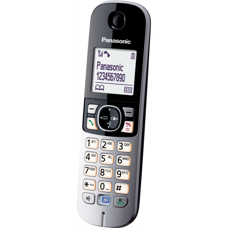 Téléphone Fixe Sans Fil Panasonic Dect KX-tg6811 Noir