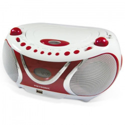 Metronic 477117 Radio / Lecteur CD / MP3 Portable Cherry avec Port USB - Rouge et Blanc